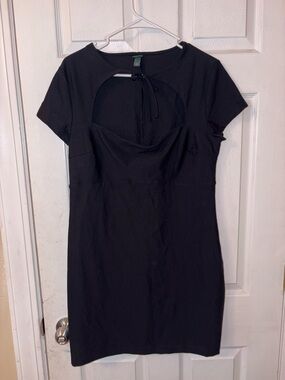 wild fable Black Tie-Front Dress